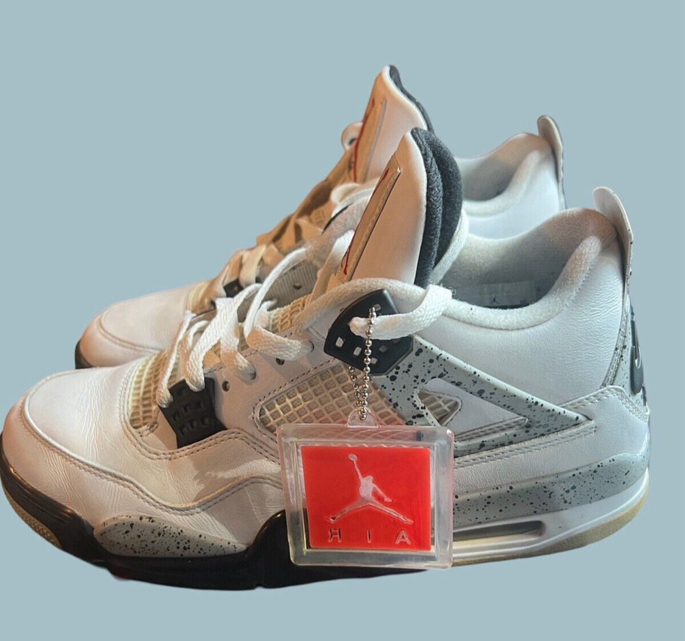 MEN'S SIZE 10- 2016 NIKE AIR JORDAN 4 Retro OG, White/Red/Grey| 840606-192